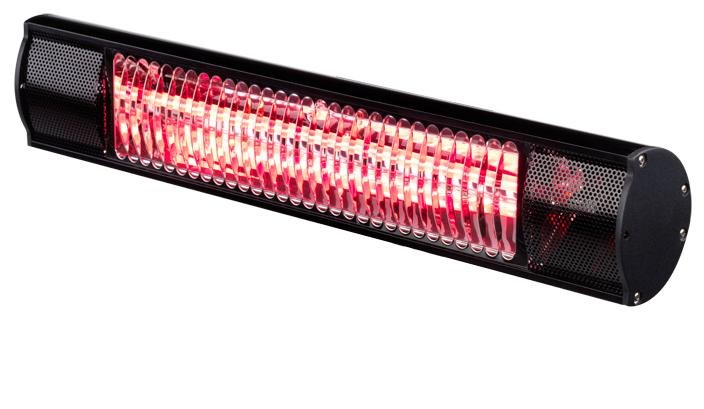 Infrared Yellow Light Heater Against Glare | Model ZEUS GOLD 2000W | Matte Black