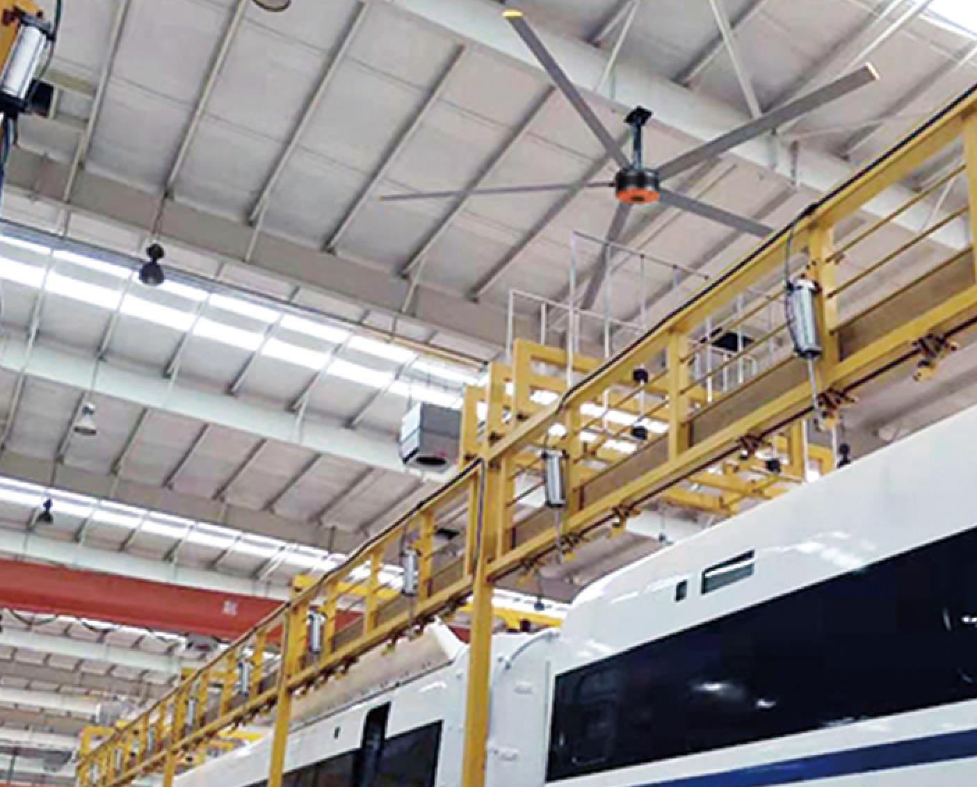 Giant Industrial Ceiling Fan - 3.6 Meter Diameter, Industrial Air Discharge - View 3