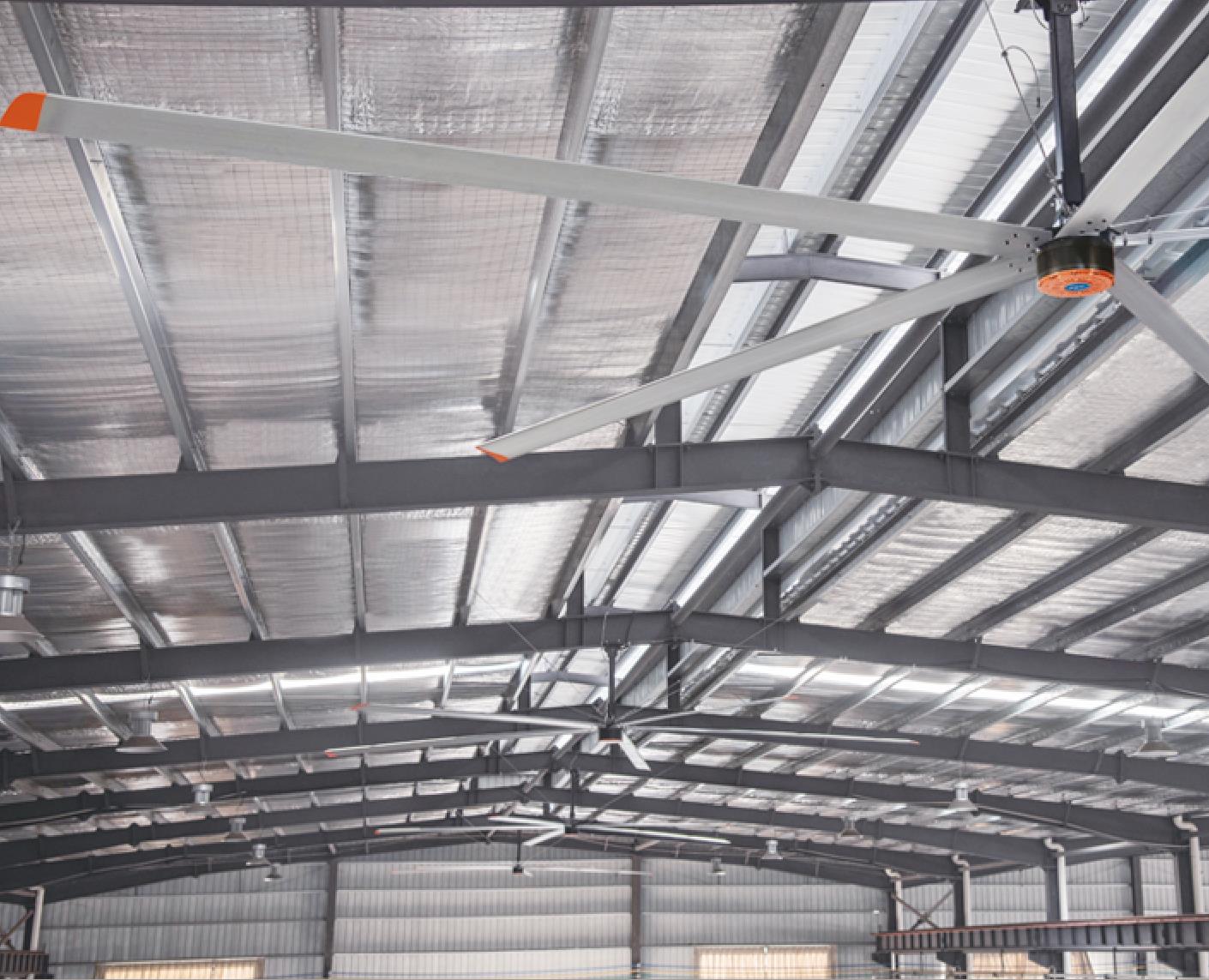 Giant Industrial Ceiling Fan - 5.5 Meter Diameter, Industrial Air circulation - Technical Details