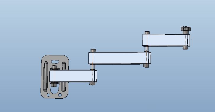 Articulating Arm in White for Infrared Heaters