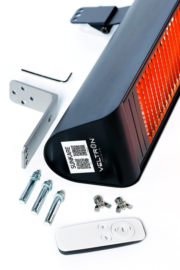 Infrared Heater | Model Volcan premium 2000W | Matte Black - Details