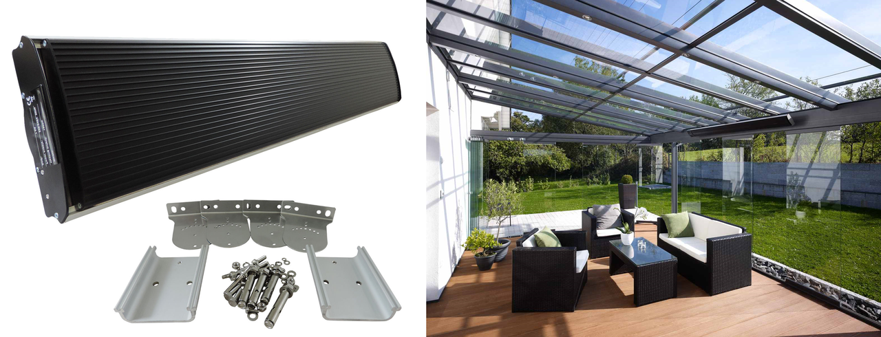 Infrared Heater without Lighting | Model INFRABLACK 1800W | Matte Black - Details