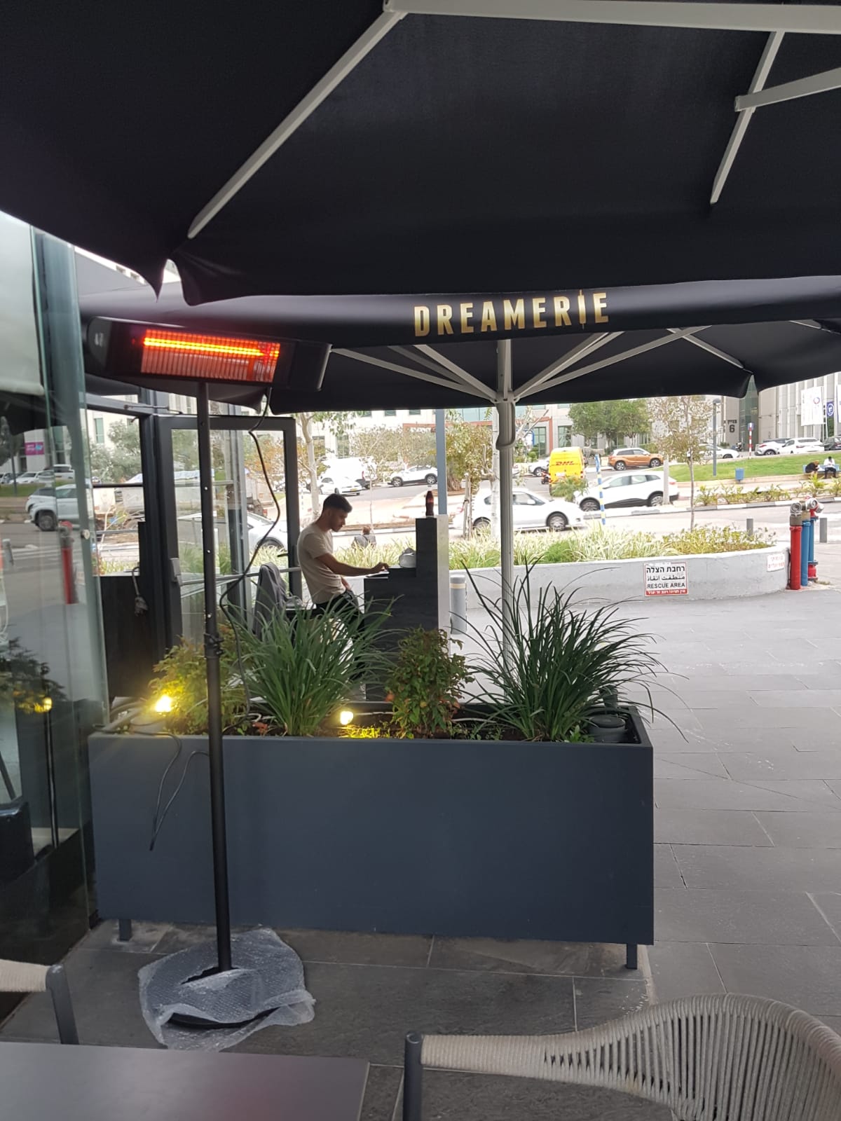 Infrared Heater including Black Stand | Model Volcan premium 2000W | Matte Black - View 12