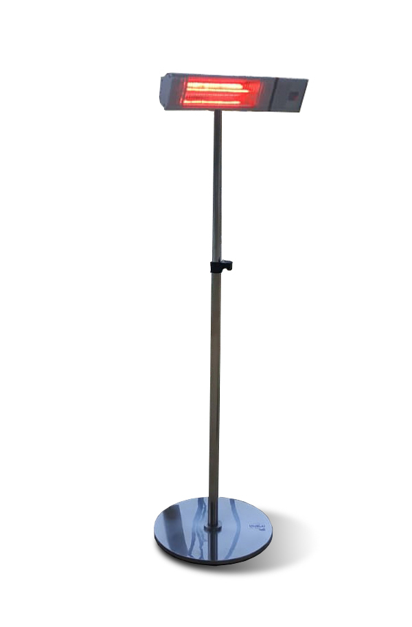 Infrared Heater including Stainless Steel Stand and Remote control | Model TITAN 1500W | Stainless Steel