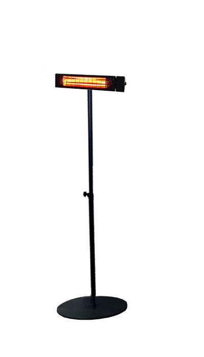 Infrared Heater | Model NEPTUNE 2000W | Matte Black with Adjustable Black Stand
