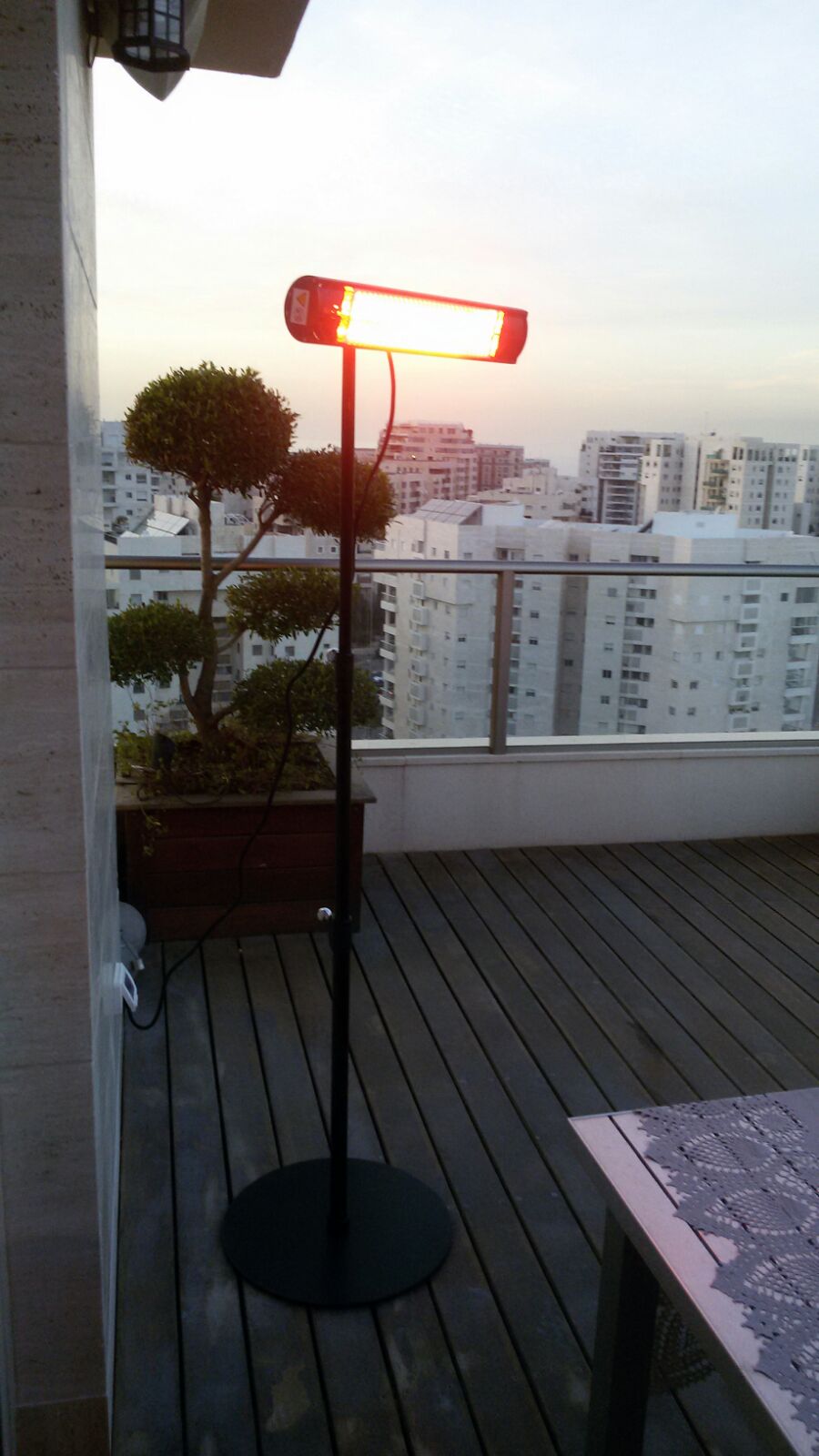 Infrared Heater | Model ZEUS GOLD 2000W | Matte Black - Technical Details